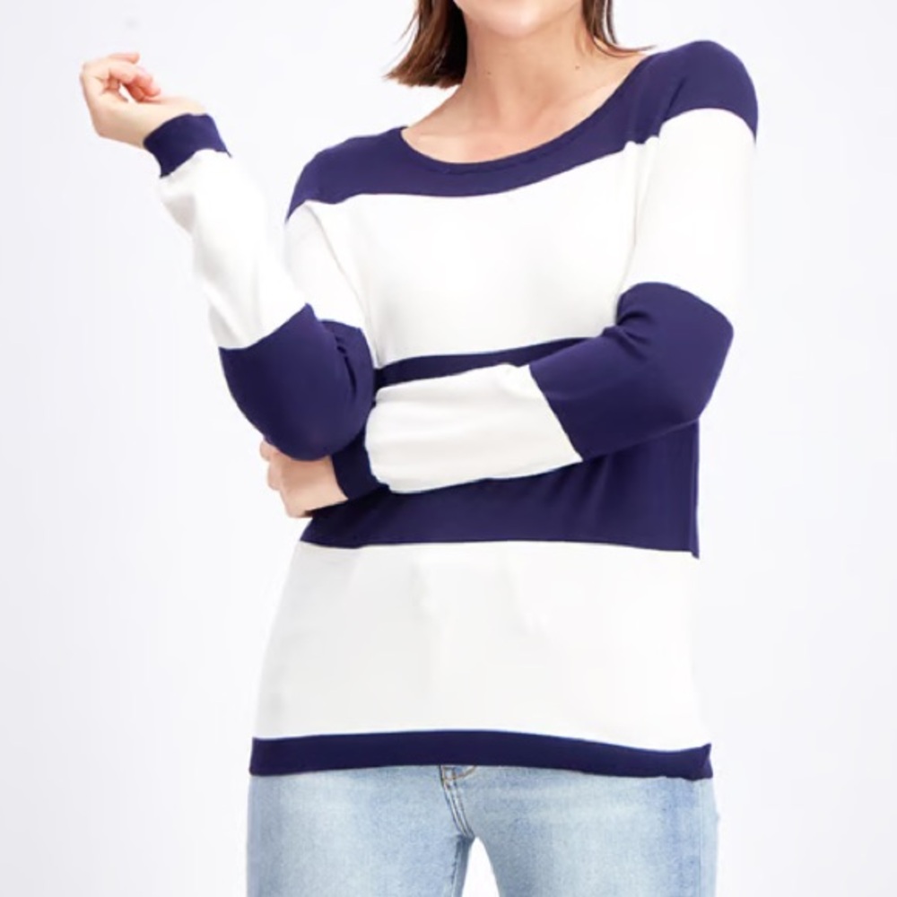 NWT Talbots cotton sweater tunic style scoop neck L